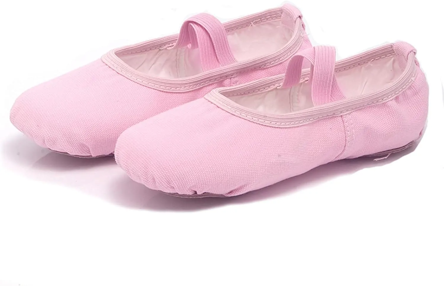 Dance Shoes for Girls Basic Ballet Slippers Simple Solid Performance Yoga Indoor Canvas Shoes with Elastic Straps