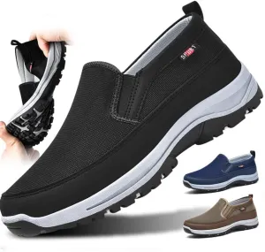 DYJAGYO Men's Orthopedic Shoes,Outdoor Hiking Orthopedic Shoes,Breathable Orthopedic Travel Shoes Men's Flats