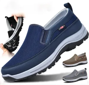 DYJAGYO Men's Orthopedic Shoes,Outdoor Hiking Orthopedic Shoes,Breathable Orthopedic Travel Shoes Men's Flats