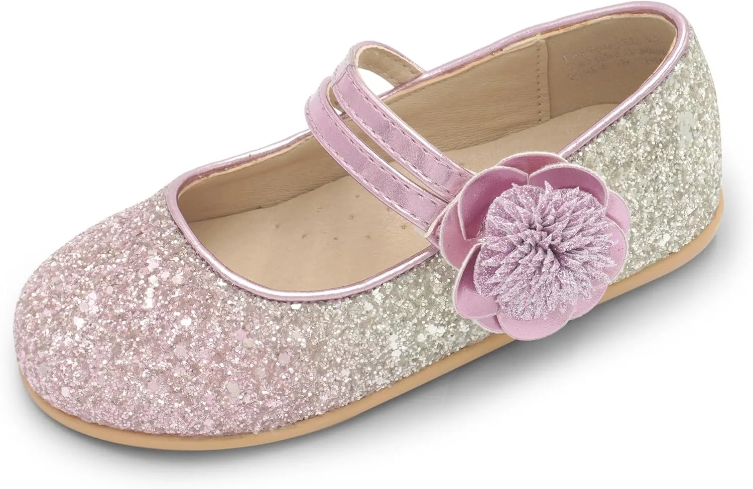 EIGHT KM Toddler Girls Dress Shoes  Girls Mary Jane Shoes | Mary Jane Flats - Ballet Flats  Party, Flower Girl, Wedding Dress Shoes for Girls  Comfortable & Non-Slip Design for Ages up to 7