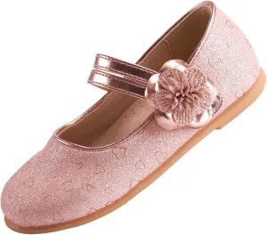 EIGHT KM Toddler Girls Dress Shoes  Girls Mary Jane Shoes | Mary Jane Flats - Ballet Flats  Party, Flower Girl, Wedding Dress Shoes for Girls  Comfortable & Non-Slip Design for Ages up to 7