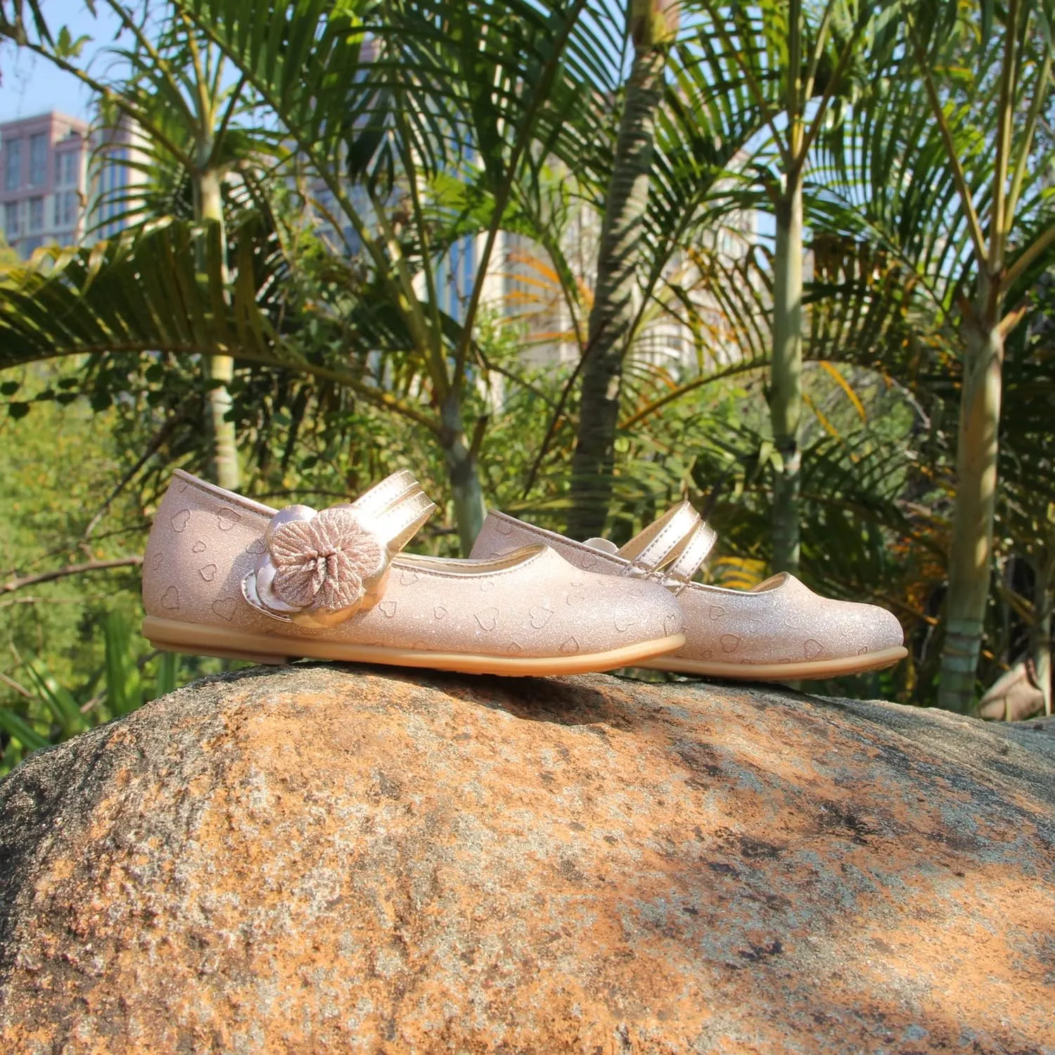 EIGHT KM Toddler Girls Dress Shoes  Girls Mary Jane Shoes | Mary Jane Flats - Ballet Flats  Party, Flower Girl, Wedding Dress Shoes for Girls  Comfortable & Non-Slip Design for Ages up to 7