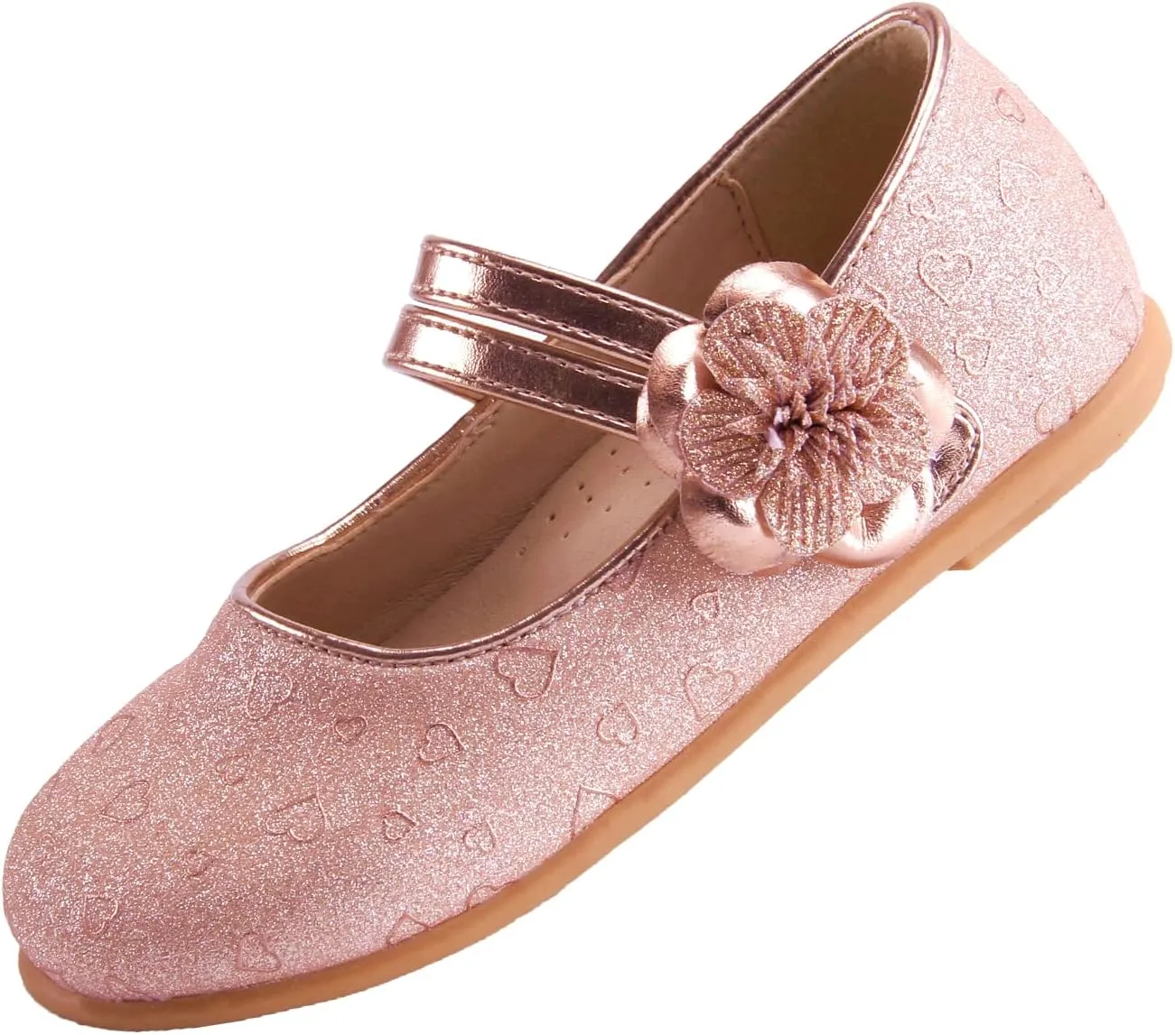 EIGHT KM Toddler Girls Dress Shoes  Girls Mary Jane Shoes | Mary Jane Flats - Ballet Flats  Party, Flower Girl, Wedding Dress Shoes for Girls  Comfortable & Non-Slip Design for Ages up to 7
