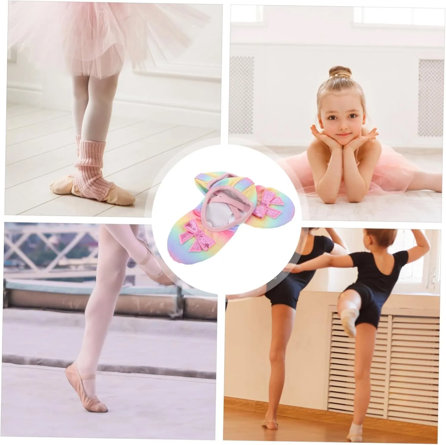 GANAZONO Dance Shoes Ballet Shoes for Ballet Slippers Women Footwear Shoe Tie Practice for Dress Shoes Ballet