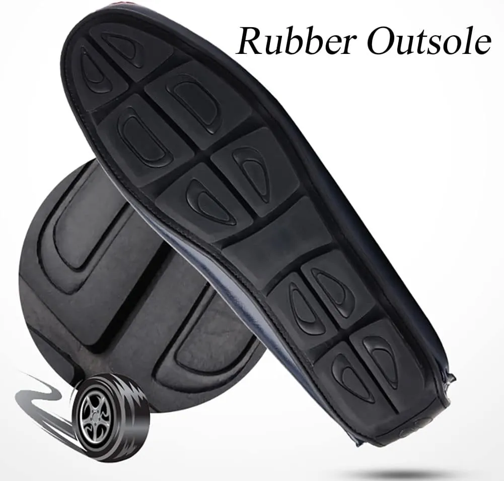 GEXECEUSS Men's Loafers Lightweight Driving Shoes Slip On Casual Penny Loafers Moccasin Flats Boat Shoes Anti-Slip Walking Shoes
