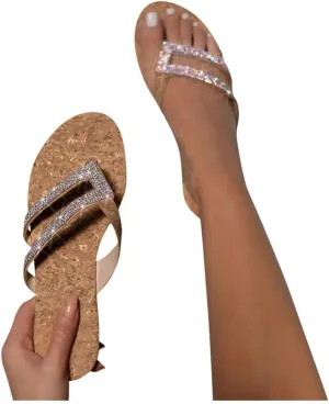 Gibobby Sandals for Women Dressy Summer Women's Sandals Strappy Open Toe Casual Roman Shoes Flat Slippers Braided Sandals