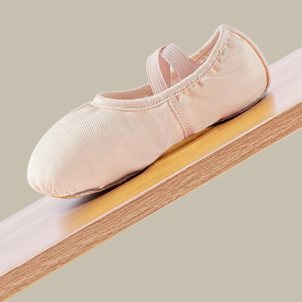 Girls Ballet Dance Shoes Canvas Ballet Slippers for Kids Split Sole Ballerina Flat Shoes
