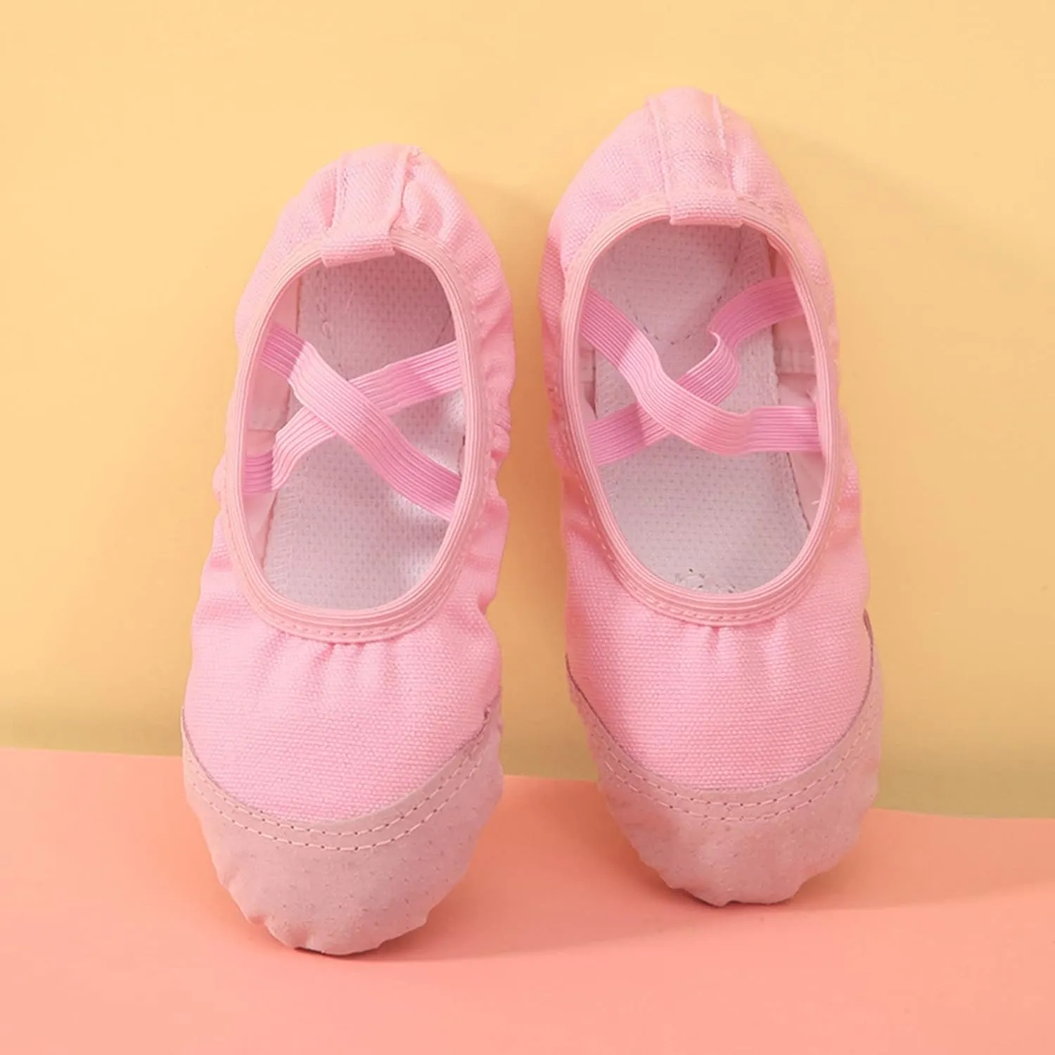 Girls Ballet Shoes for Dance Canvas Yoga Shoes/Ballet Slippers for Dancing Toddler Little Kid Ballerina Slippers