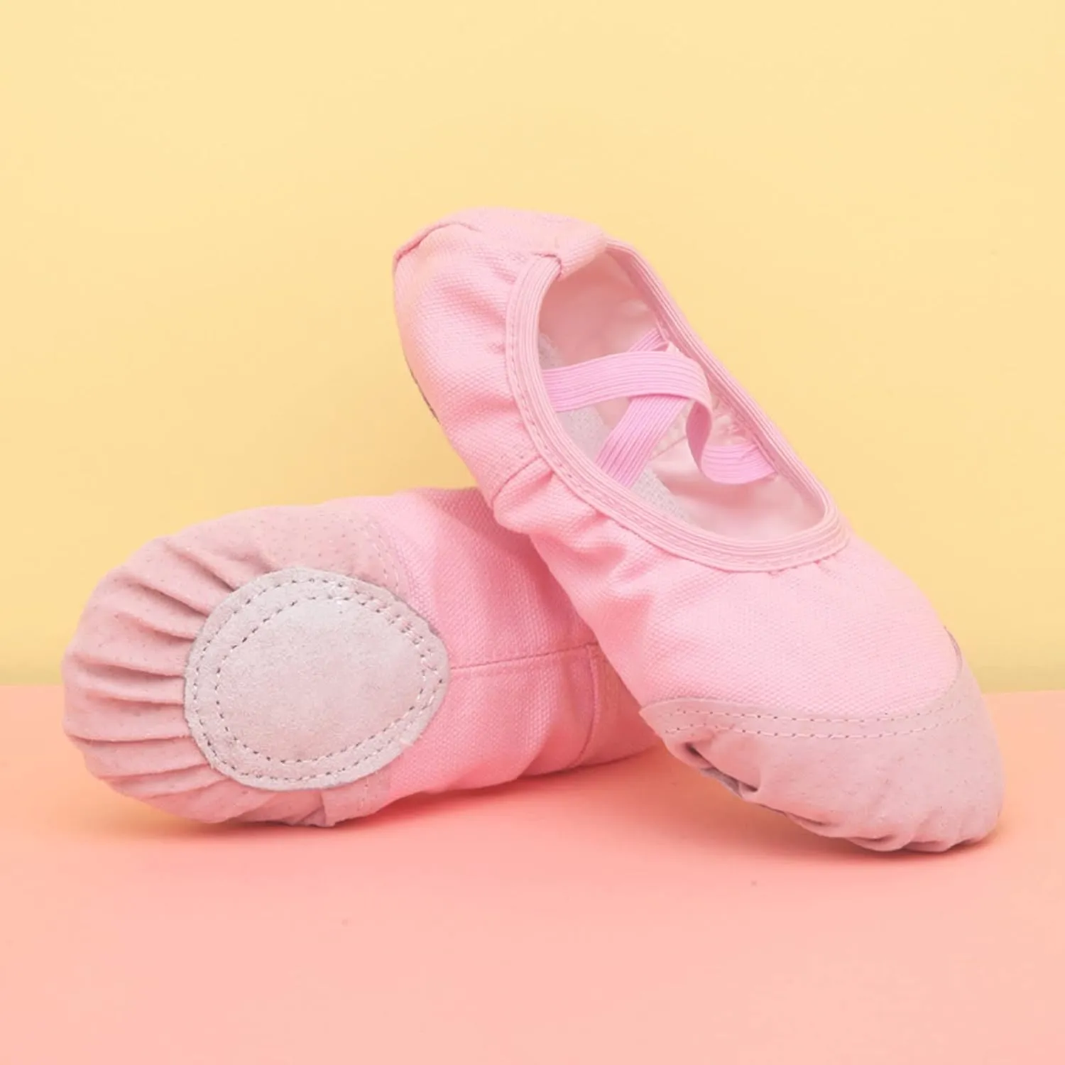 Girls Ballet Shoes for Dance Canvas Yoga Shoes/Ballet Slippers for Dancing Toddler Little Kid Ballerina Slippers