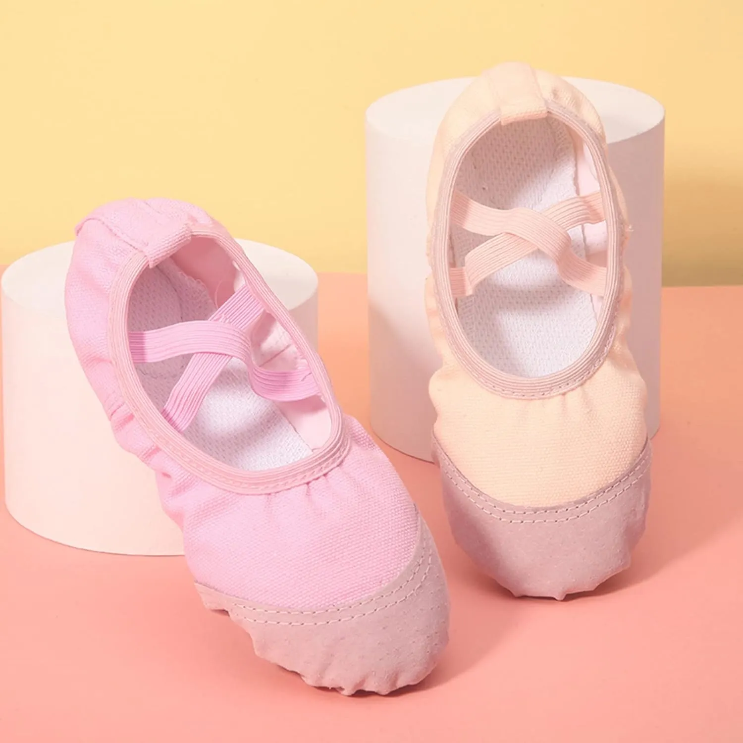 Girls Ballet Shoes for Dance Canvas Yoga Shoes/Ballet Slippers for Dancing Toddler Little Kid Ballerina Slippers