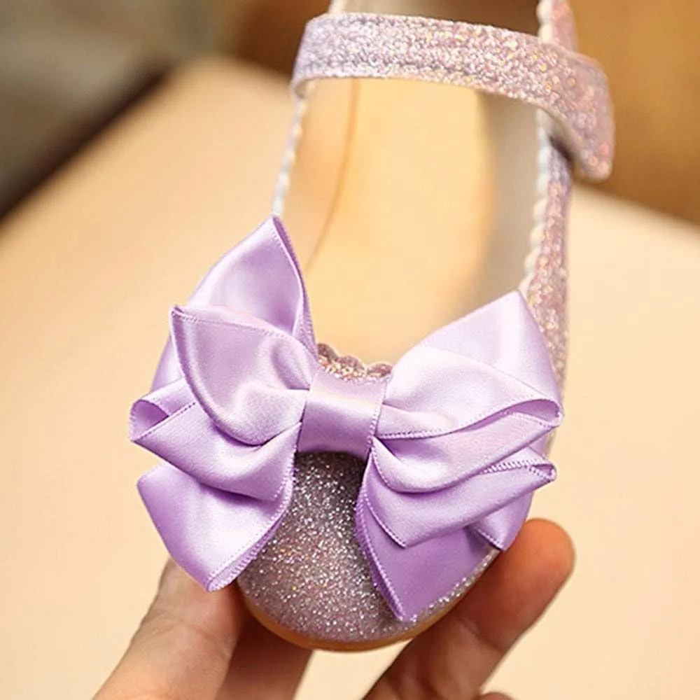 Girls Dress Shoes Flower Girls Leather Ballet Pearl Flat Wedding Party School Walking Shoes for Little Kid