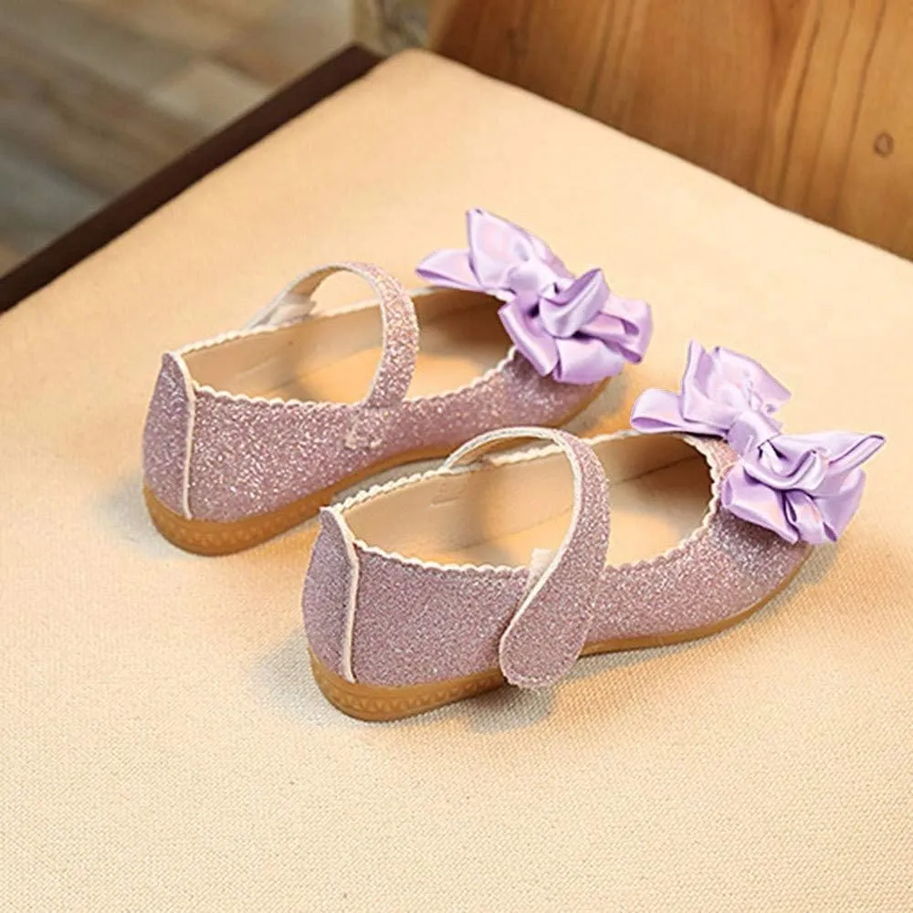 Girls Dress Shoes Flower Girls Leather Ballet Pearl Flat Wedding Party School Walking Shoes for Little Kid