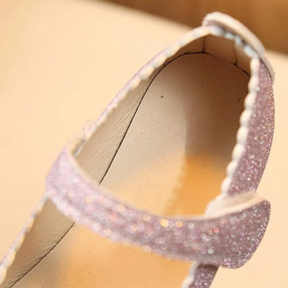 Girls Dress Shoes Flower Girls Leather Ballet Pearl Flat Wedding Party School Walking Shoes for Little Kid