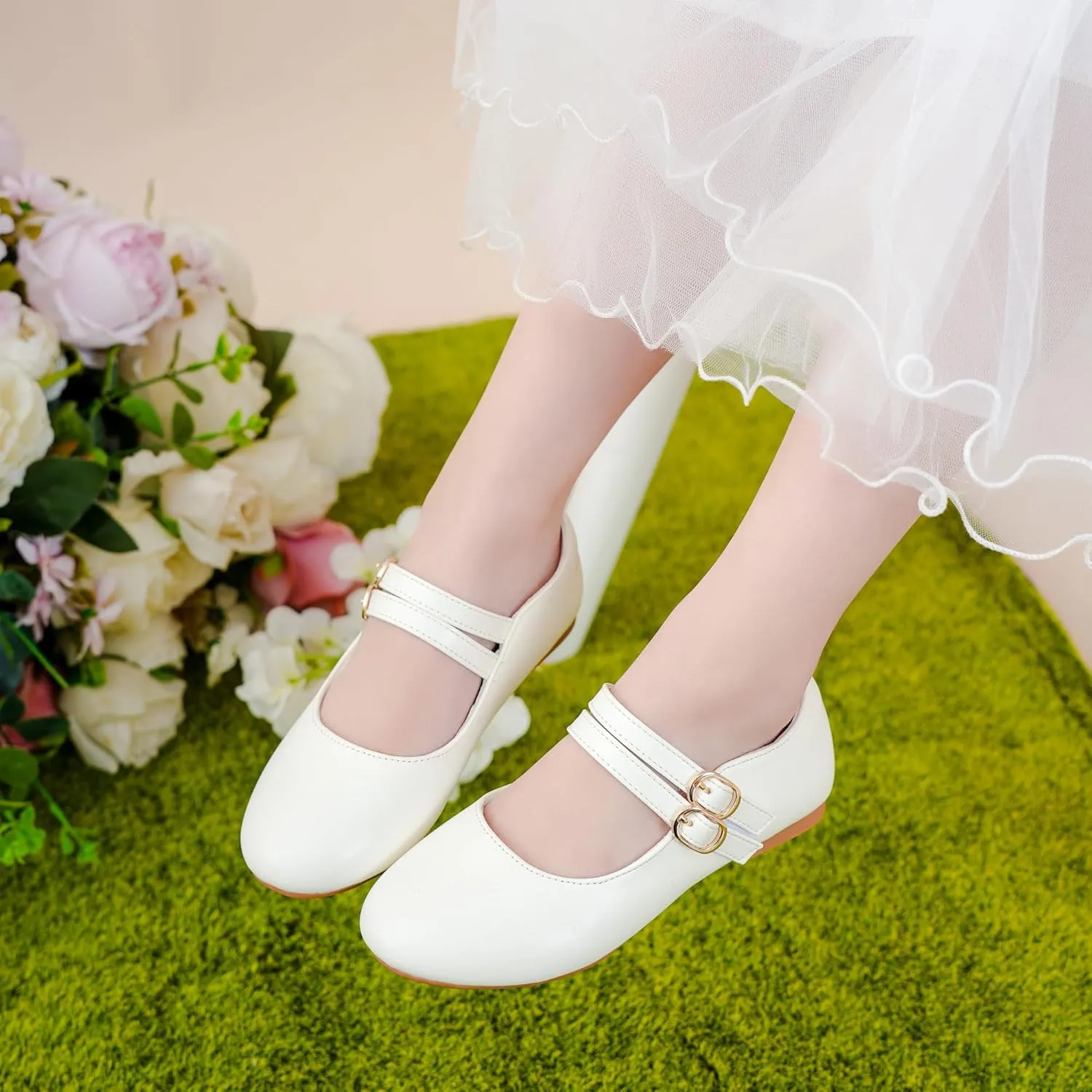 Girls Dress Shoes Princess Wedding Girls Flats Toddler Girl Shoes for Little Big Kids