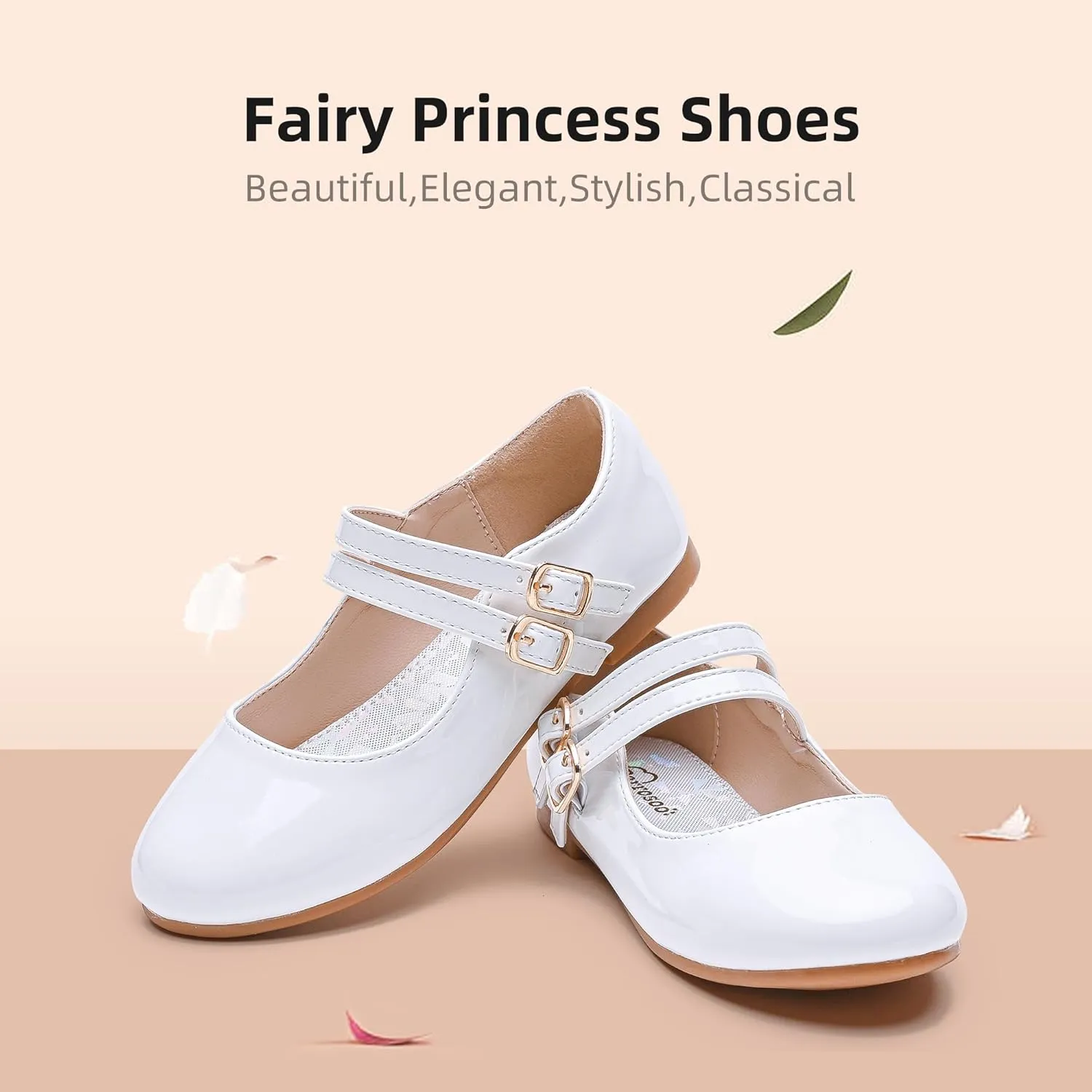 Girls Dress Shoes Princess Wedding Girls Flats Toddler Girl Shoes for Little Big Kids