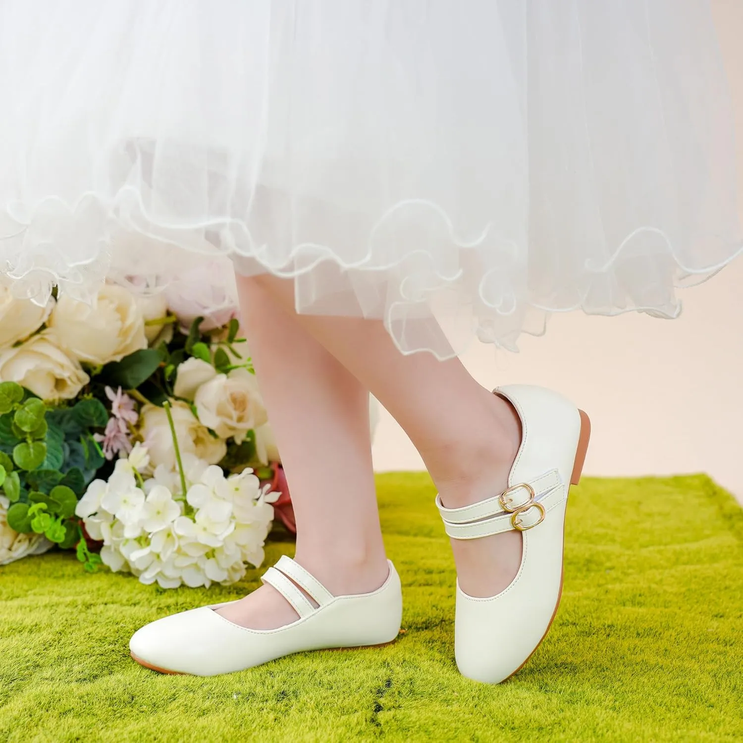 Girls Dress Shoes Princess Wedding Girls Flats Toddler Girl Shoes for Little Big Kids