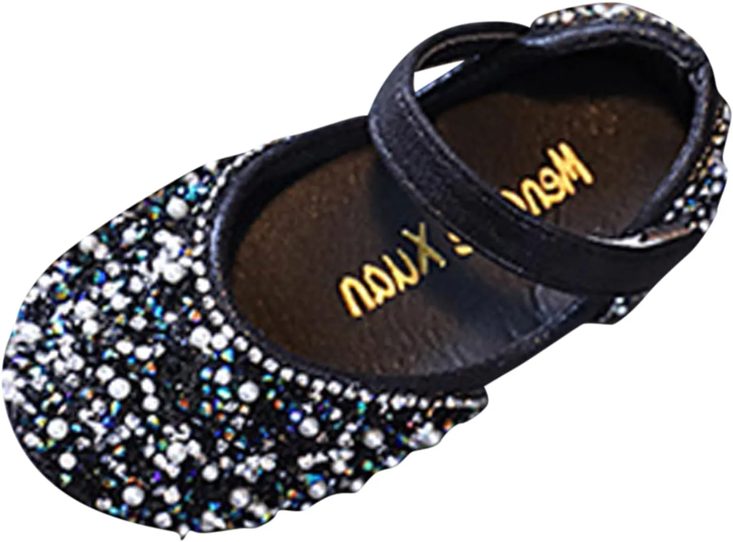 Girls Mary Jane Dress Shoes Rhinestones Ballet Flats Flower Girl Wedding Party Shoes Toddler Kids Sandals