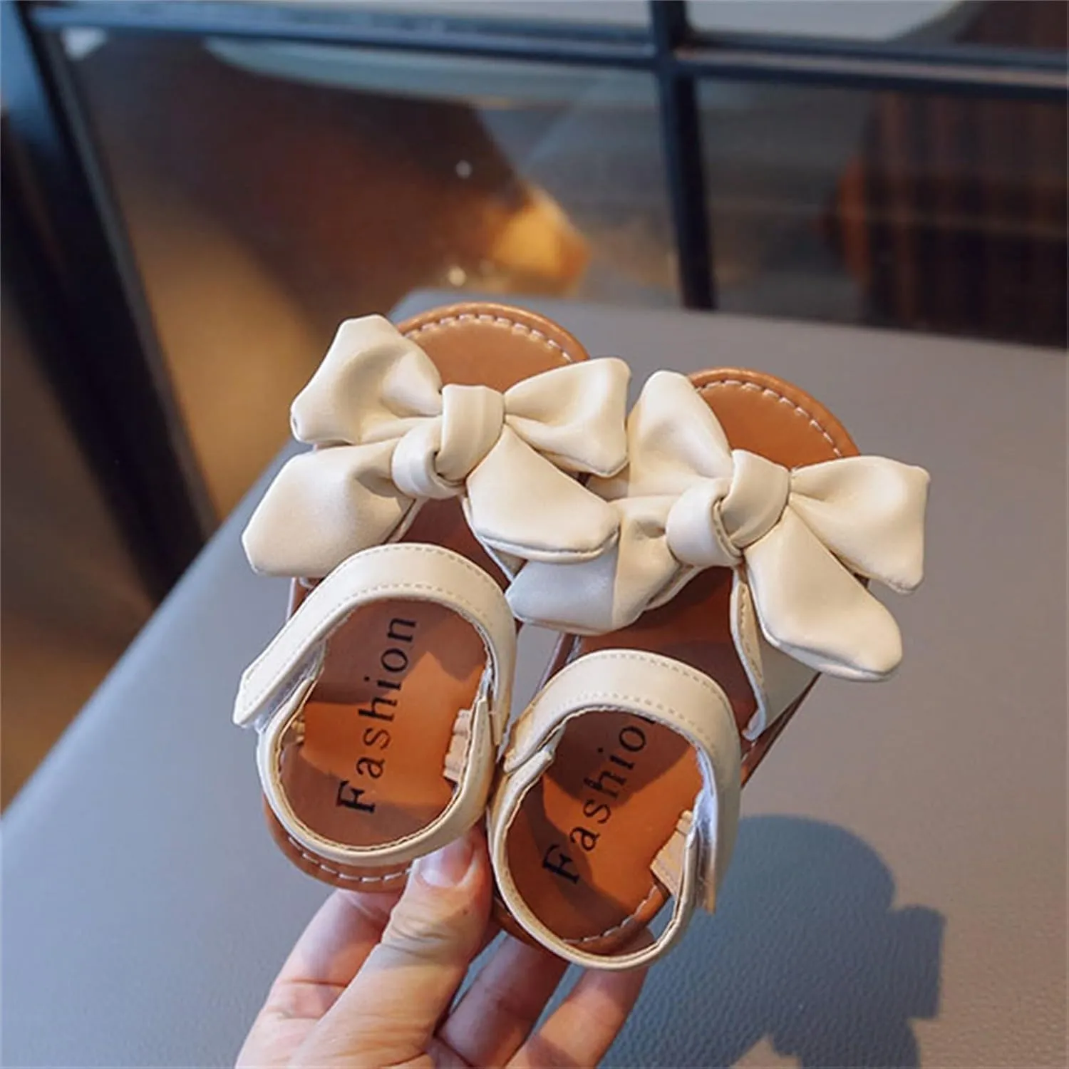 Girls Mary Jane Shoes Flowers Wedding Dress Ballet Flats Bow Slip On Sandal Non Slip On Casual Shoes