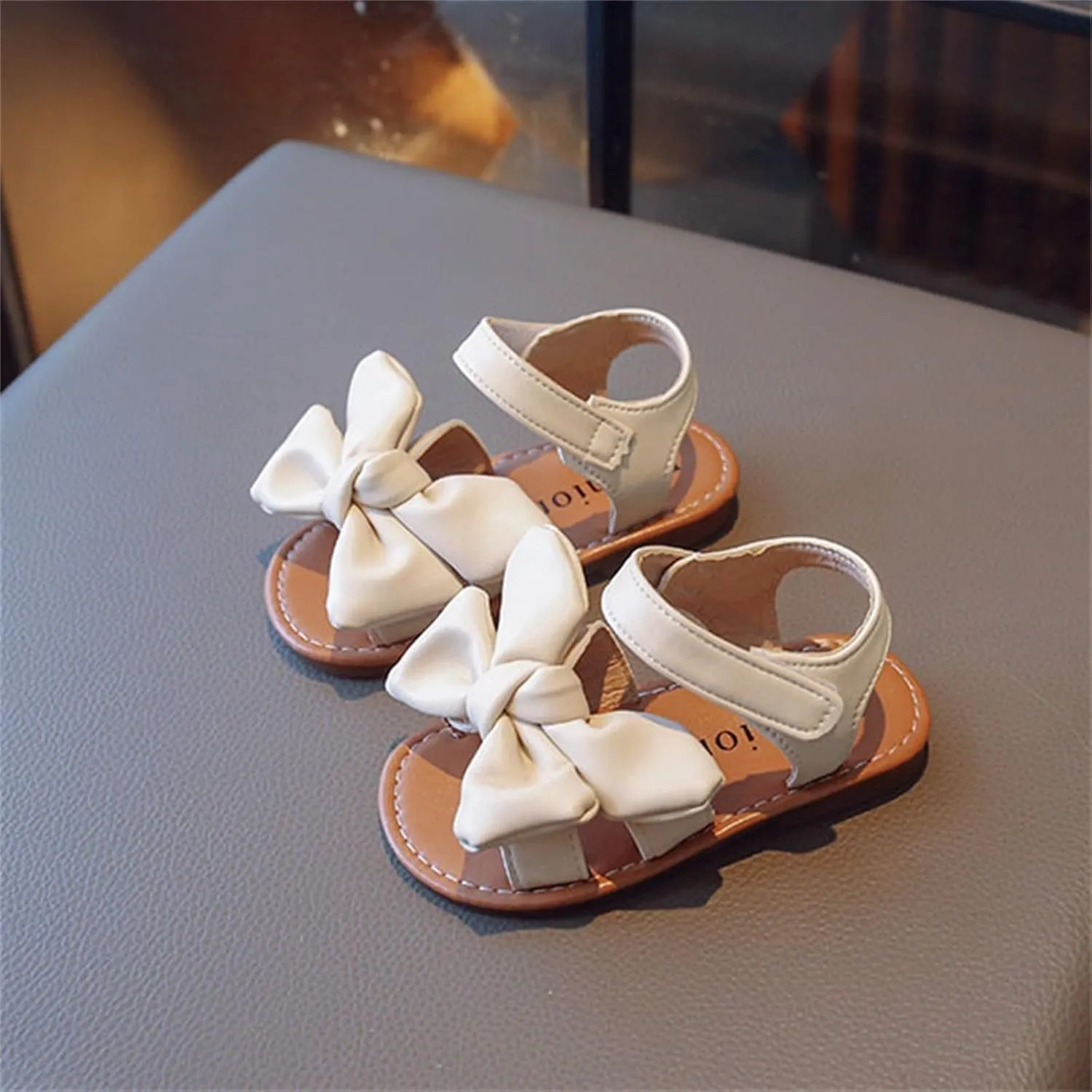 Girls Mary Jane Shoes Flowers Wedding Dress Ballet Flats Bow Slip On Sandal Non Slip On Casual Shoes