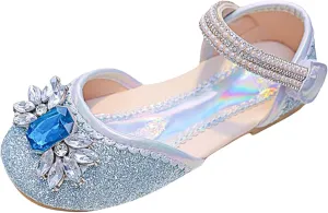 Girls Sandals Fashion Cute Bright Decorated Comfortable Flat Sole Hook Loop Casual Summer Shoes for Toddler Kids
