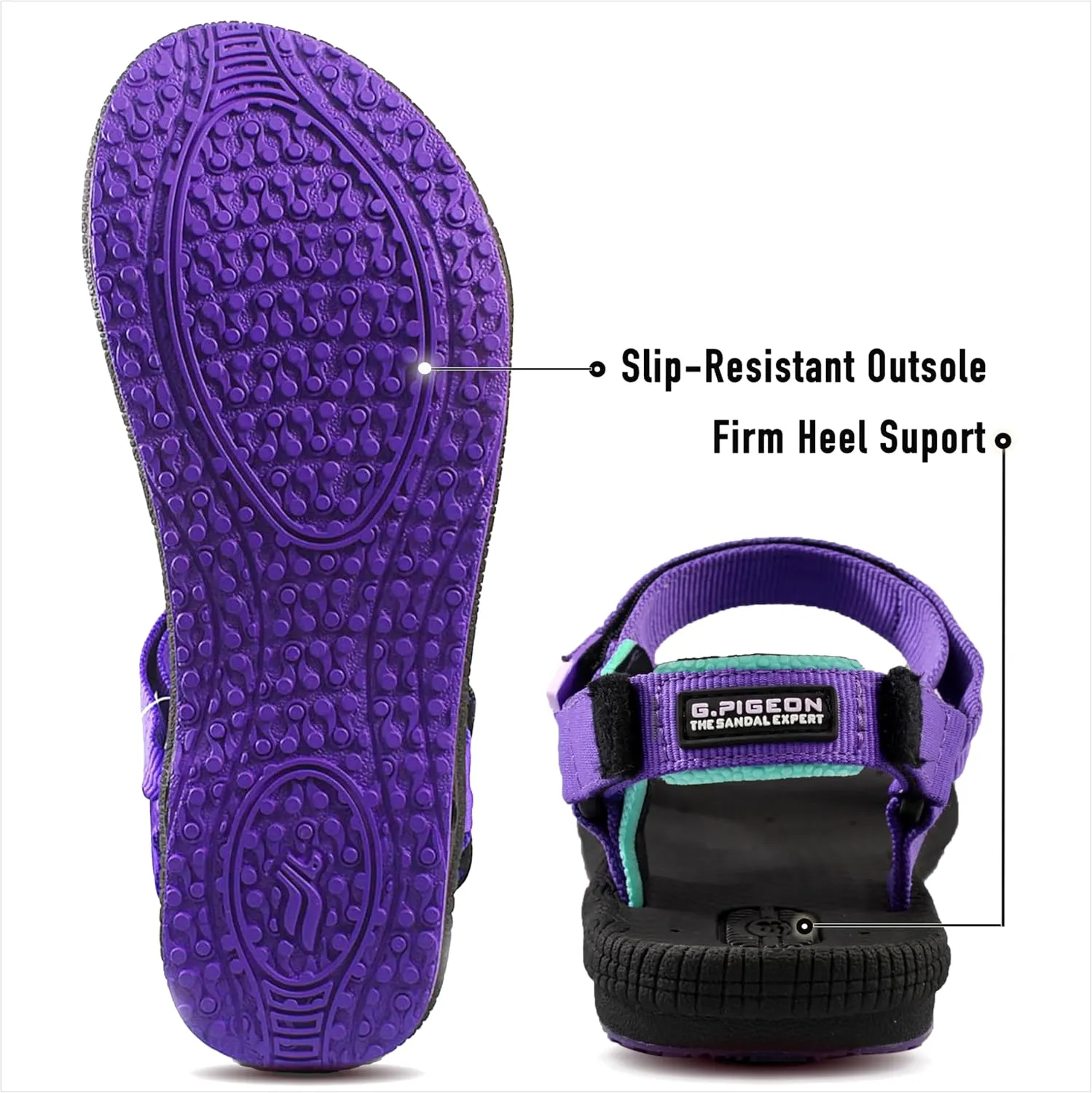 Gold Pigeon Shoes SIMPLUS Unisex Ultra-Cuhion Yoga Mat Athlete Sandals Adjustabl Straps with Heel Support