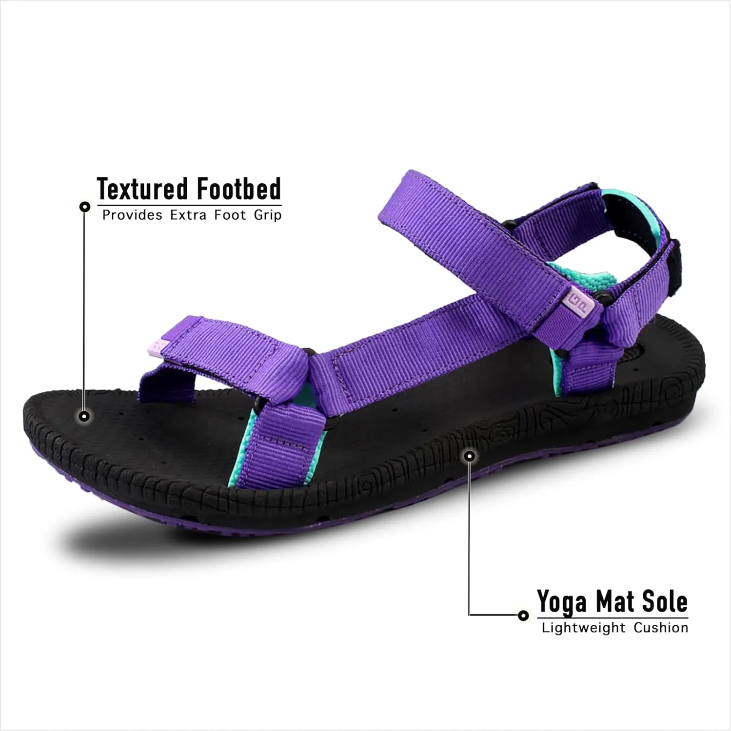 Gold Pigeon Shoes SIMPLUS Unisex Ultra-Cuhion Yoga Mat Athlete Sandals Adjustabl Straps with Heel Support