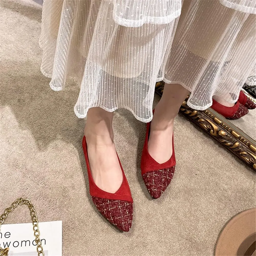 Hee grand Flats for Women Pointed Toe Slip on Ballet Flats Comfortable Dress Shoes Lightweight Casual Loafers