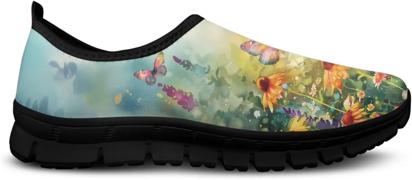 Hummingbird Work Shoes for Women Walking Loafer Flat Wide Toe Running Athletic Hiking Sneakers