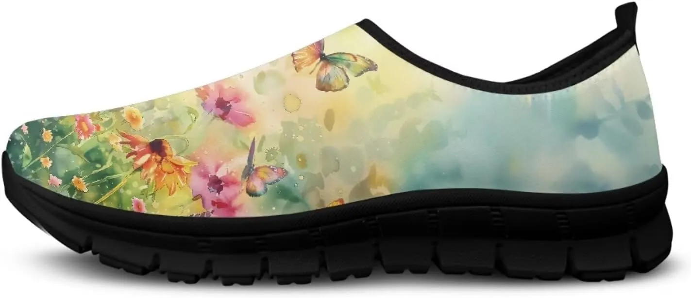 Hummingbird Work Shoes for Women Walking Loafer Flat Wide Toe Running Athletic Hiking Sneakers