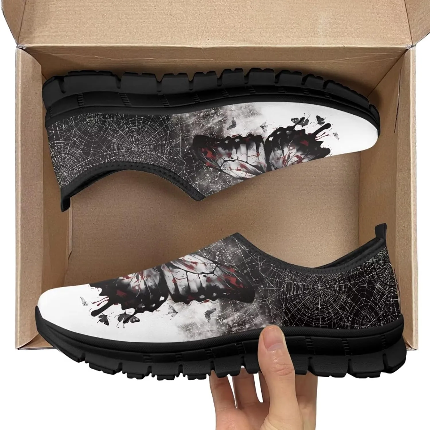 Hummingbird Work Shoes for Women Walking Loafer Flat Wide Toe Running Athletic Hiking Sneakers