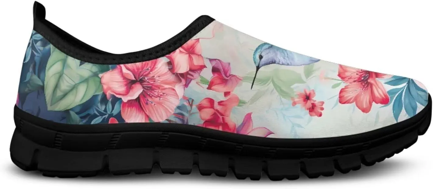 Hummingbird Work Shoes for Women Walking Loafer Flat Wide Toe Running Athletic Hiking Sneakers