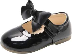Infant Girls Wedding Dress Shoes Bow Ballet Princess Mary Jane lats First alker Baby Girl Shoes for Party Wear
