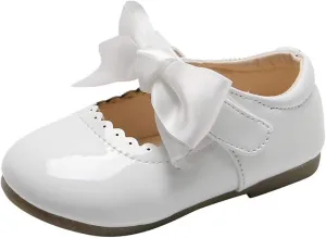 Infant Girls Wedding Dress Shoes Bow Ballet Princess Mary Jane lats First alker Baby Girl Shoes for Party Wear
