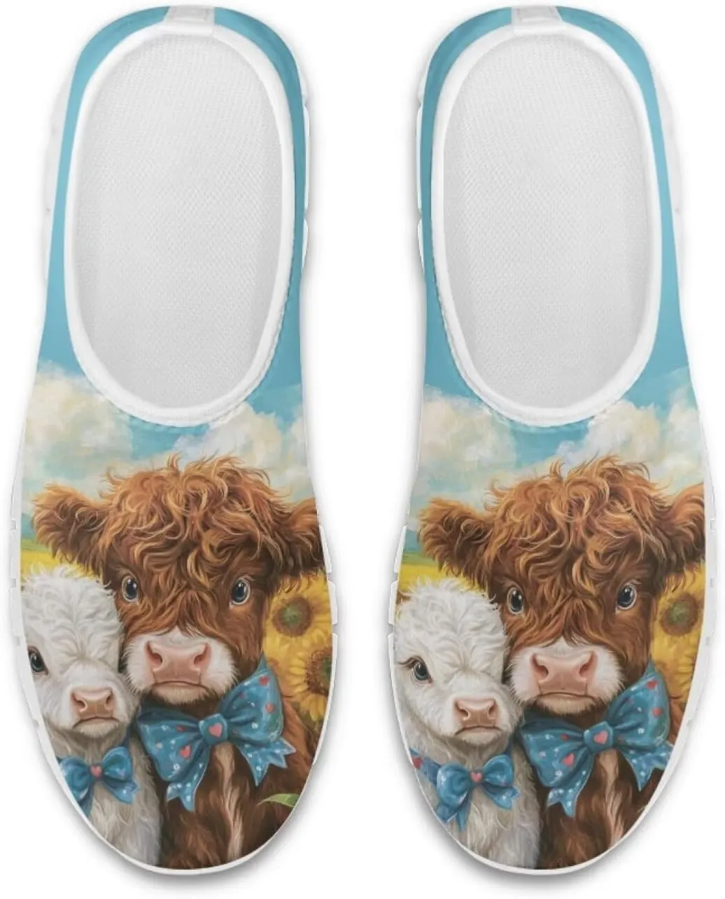 Jeiento Women's Classic Casual Loafers Lovely Highland Cow Slip On Comfort Walking Shoes