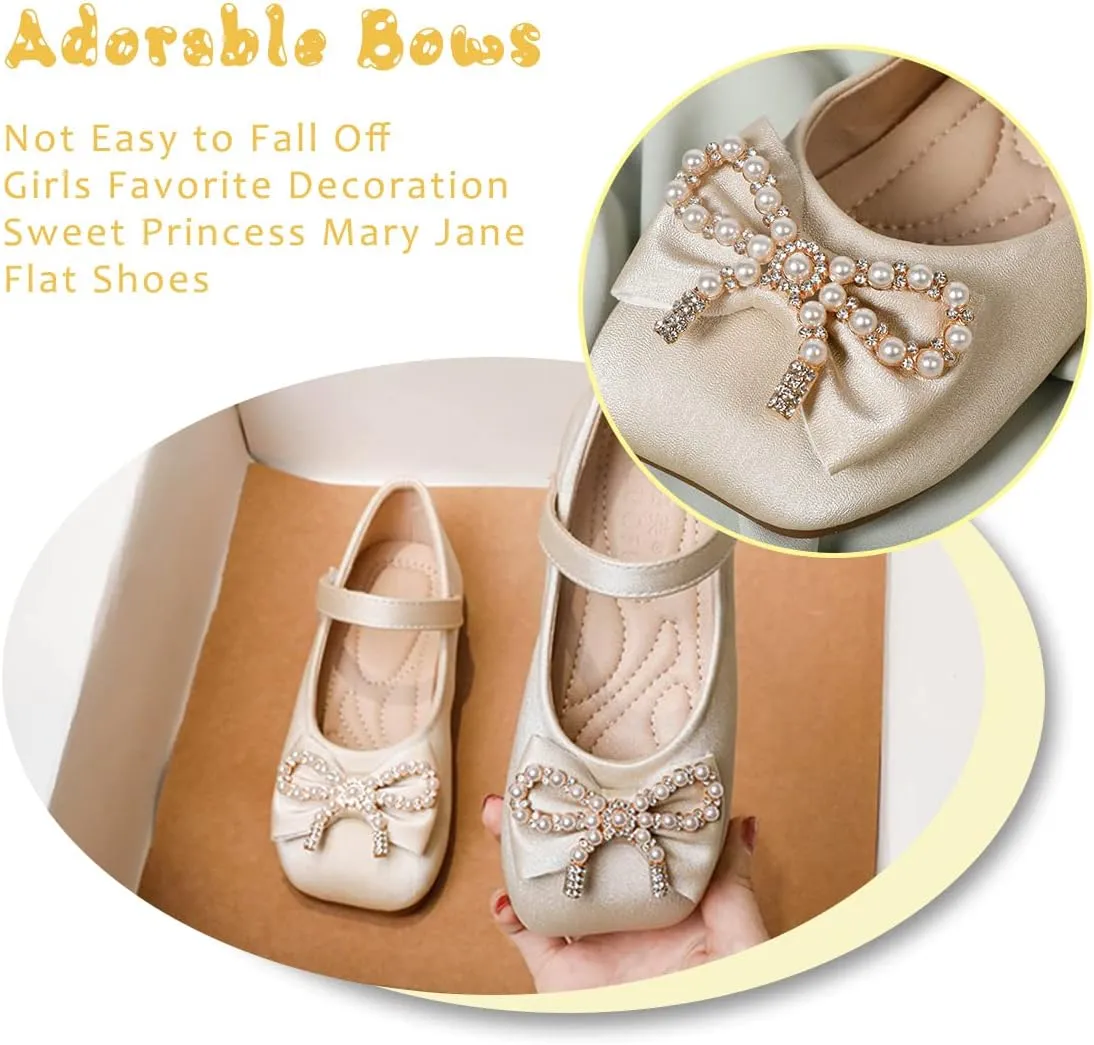 JOEupin Girls Dress Shoes Flower Girl Ballerina Ballet Flats Mary Jane Wedding Party School Shoes for Toddler