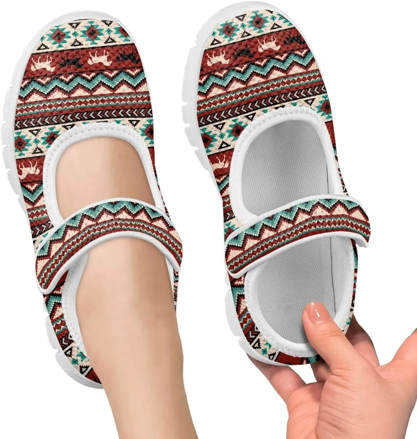 JoyLamoria White Cow Print Toddler Girls Mary Jane Shoes Girls Cute Ballet Dress Shoes School Uniform Flats Sneakers for Kids