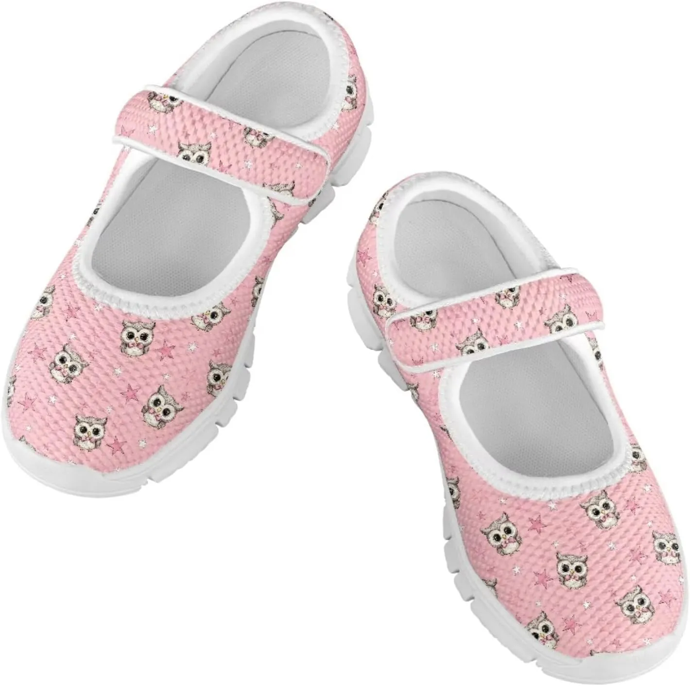 JoyLamoria White Cow Print Toddler Girls Mary Jane Shoes Girls Cute Ballet Dress Shoes School Uniform Flats Sneakers for Kids