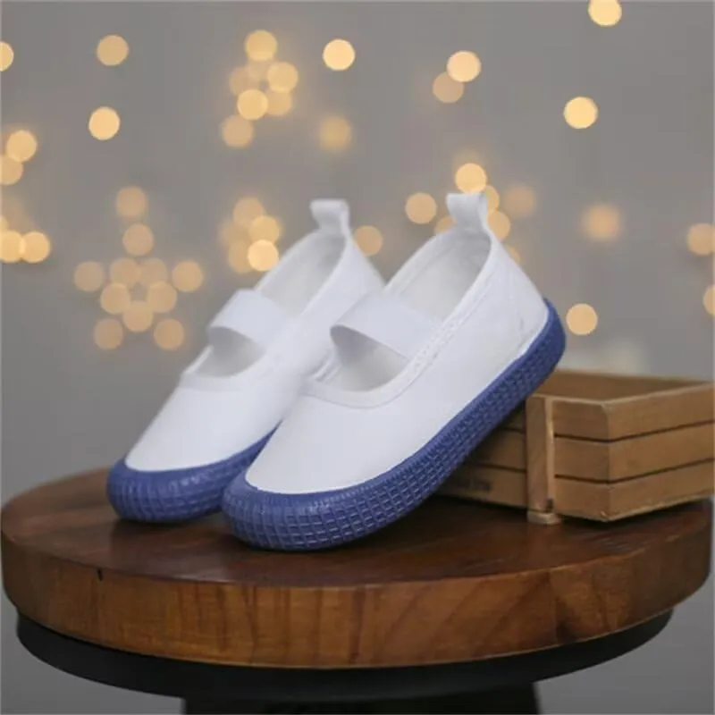 Kids Boy Girl White Fashion Canvas Shoes for School Walking Running Travel