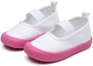 Kids Boy Girl White Fashion Canvas Shoes for School Walking Running Travel