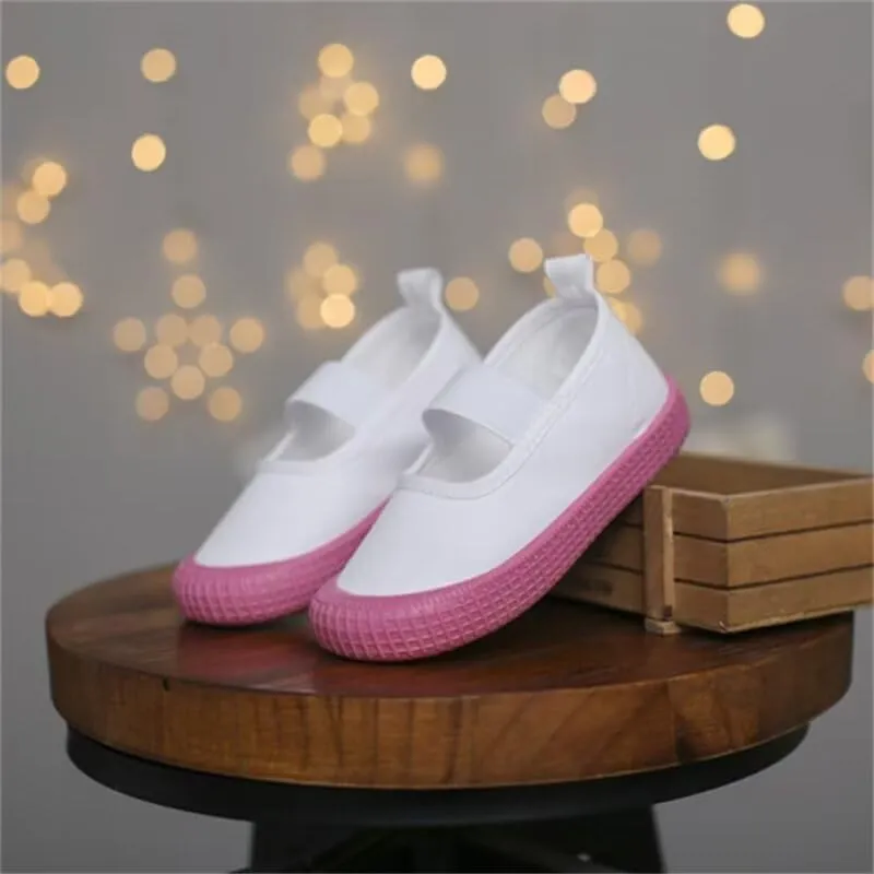 Kids Boy Girl White Fashion Canvas Shoes for School Walking Running Travel