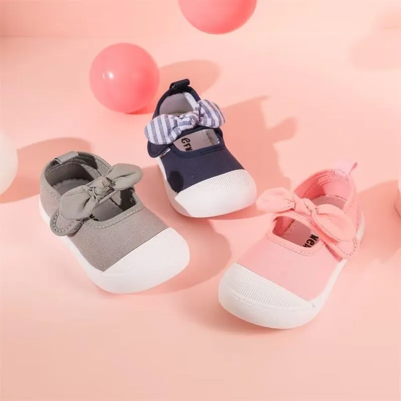 Kids Girl Fashion Bowknot Casual Shoes for School Walking Dancing Garden