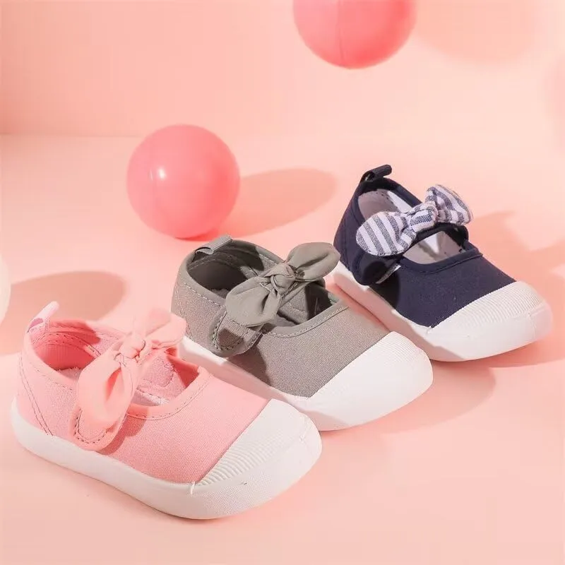 Kids Girl Fashion Bowknot Casual Shoes for School Walking Dancing Garden