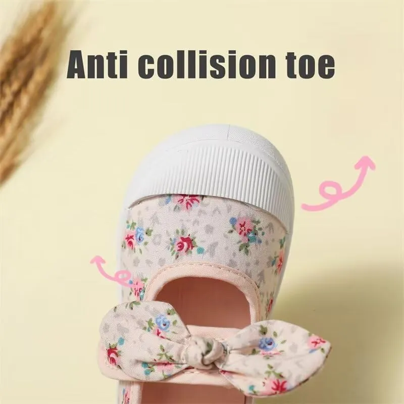 Kids Girl Fashion Bowknot Casual Shoes for School Walking Dancing Garden