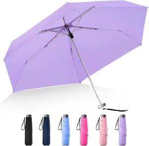Lejorain Mini Travel for lightweight Umbrella - Small Cute Purse Umbrellas Rain Compact Lightweight Windproof Sun Women Paraguas