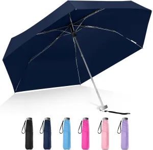 Lejorain Mini Travel for lightweight Umbrella - Small Cute Purse Umbrellas Rain Compact Lightweight Windproof Sun Women Paraguas