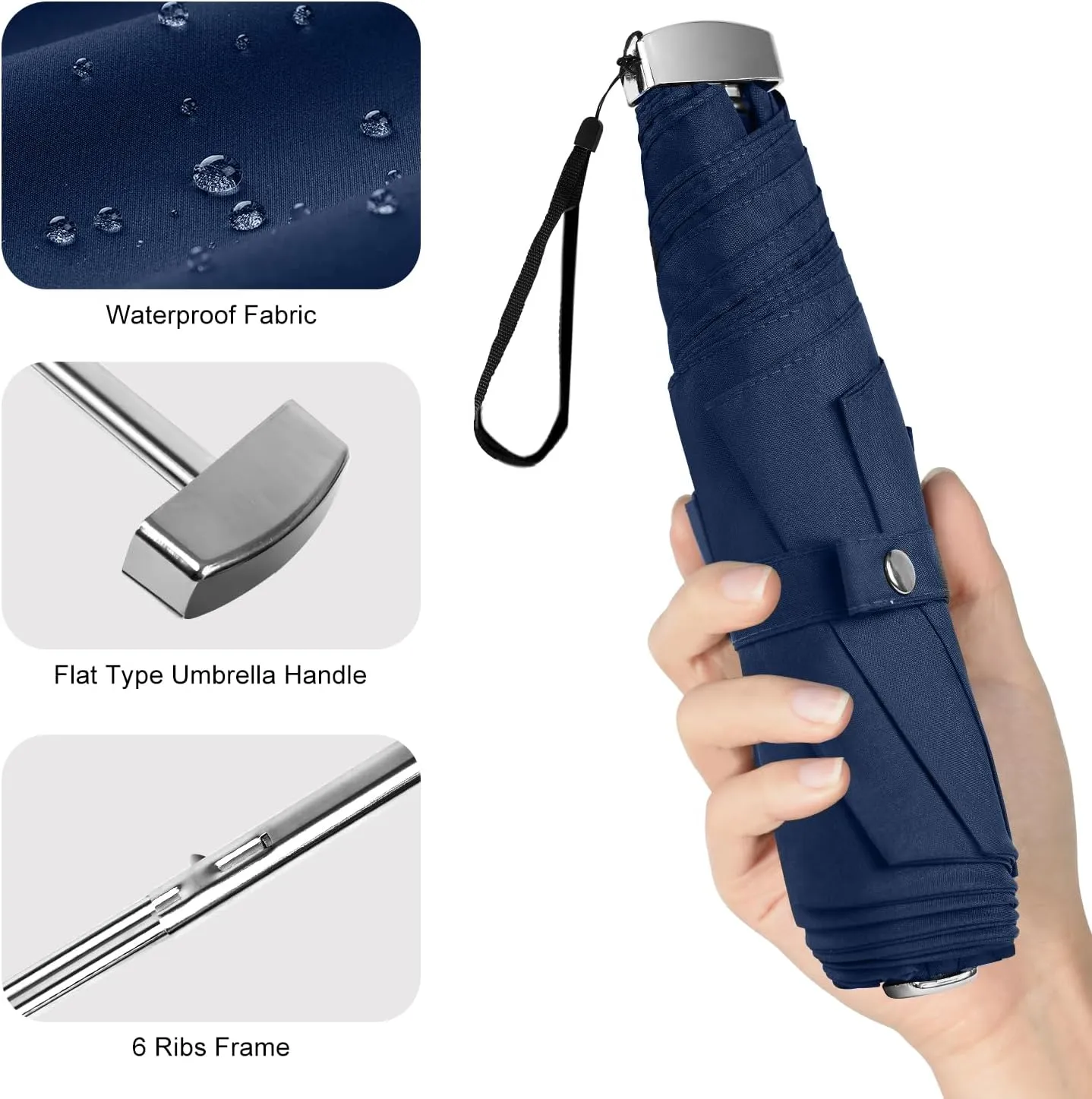 Lejorain Mini Travel for lightweight Umbrella - Small Cute Purse Umbrellas Rain Compact Lightweight Windproof Sun Women Paraguas