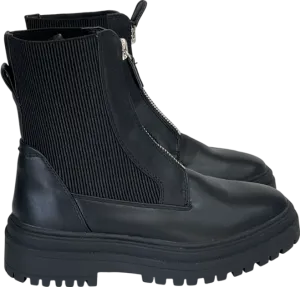 M&S Black Chelsea Chunky Flatform Ankle Boots UK 6 EU 39 