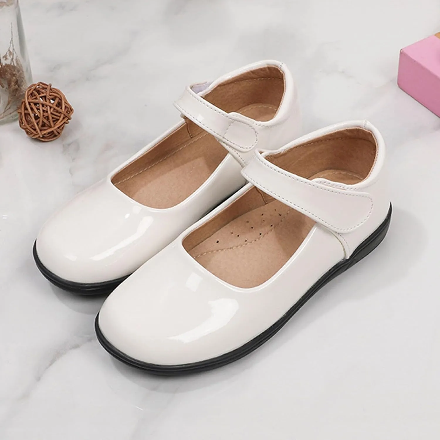 Mary Jane Flat for Toddler Baby Girls Glittery Dress Princess Ballet Shoes Casual Slip on Girls Glitter Sandals