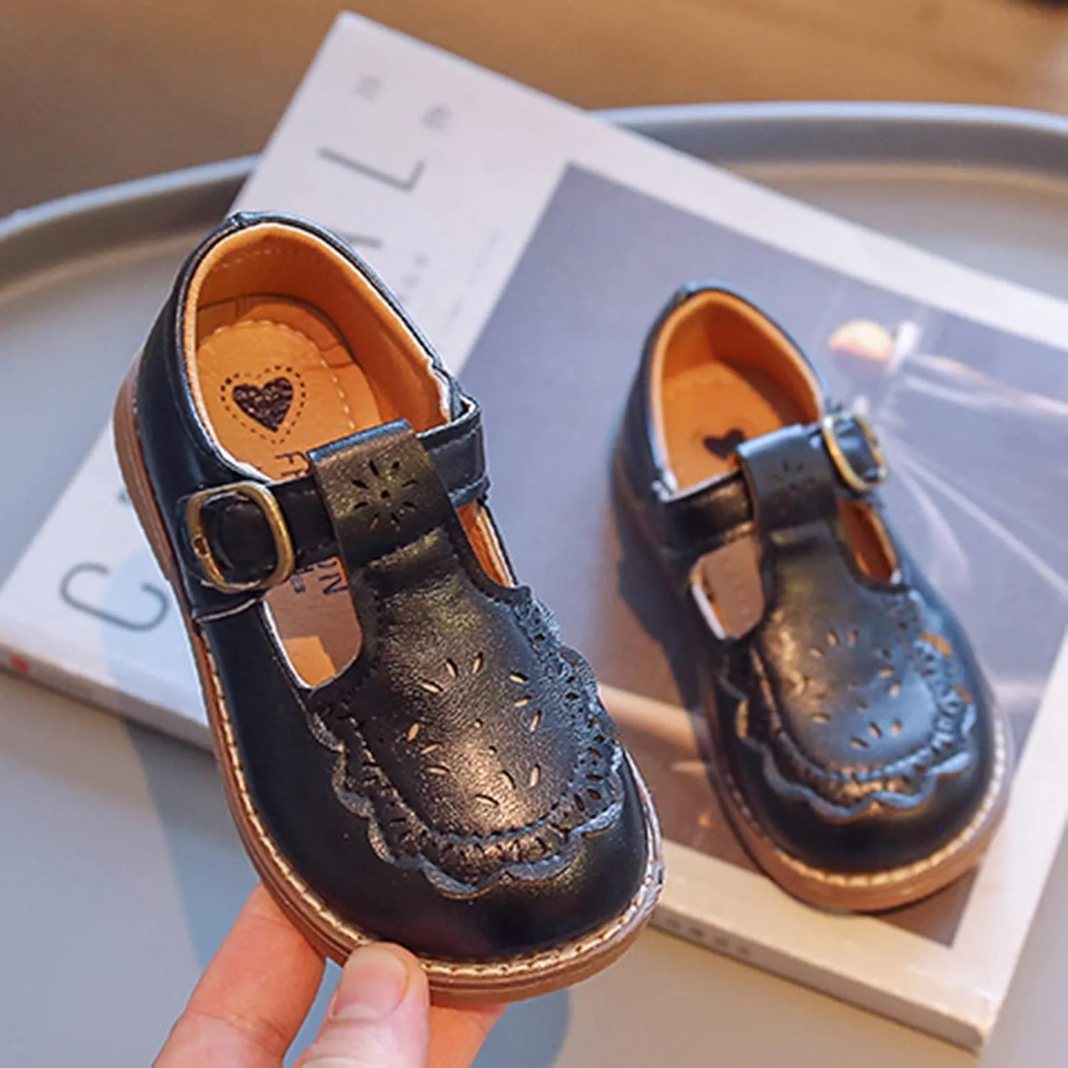 Mary Jane School Shoes for Girls Toddler Dress Shoes for Party Wedding Little Girls School Oxford Flats Shoes for Girls