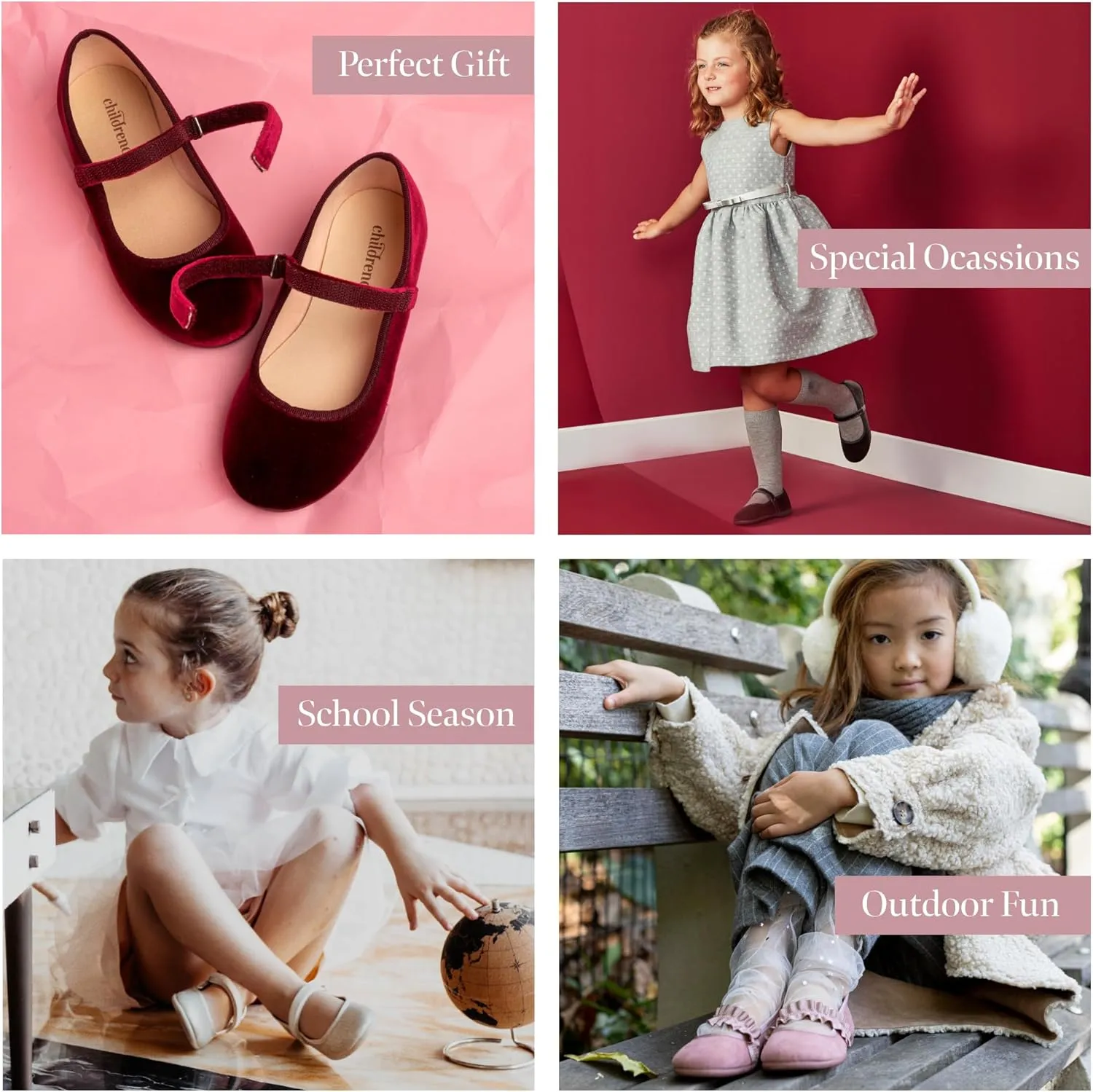 Mary Jane Shoes for Girls  Classic & Comfortable Dress Shoes for Toddlers & Kids  Perfect Flats for School, Play, and Special Occasions (Canvas)